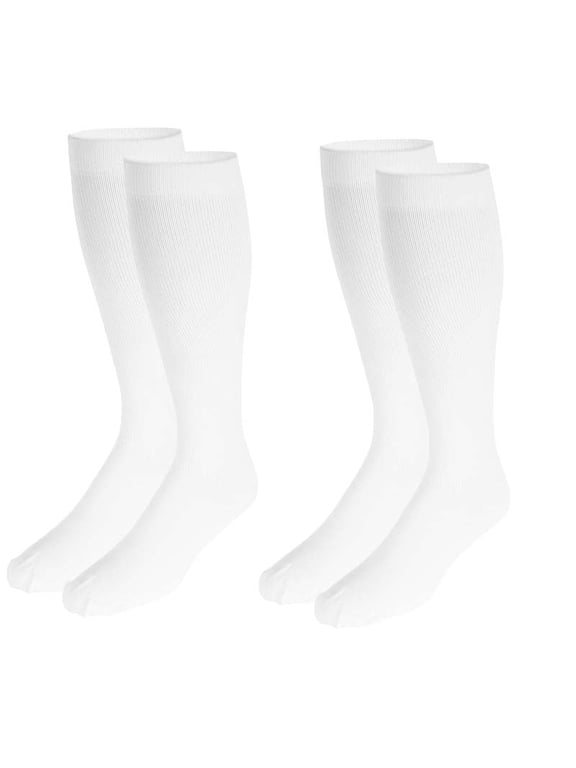 2 Pairs Men's and women's tight fitting stockings, bamboo fiber stockings, and knee high support socks, high-quality stockings(Black)