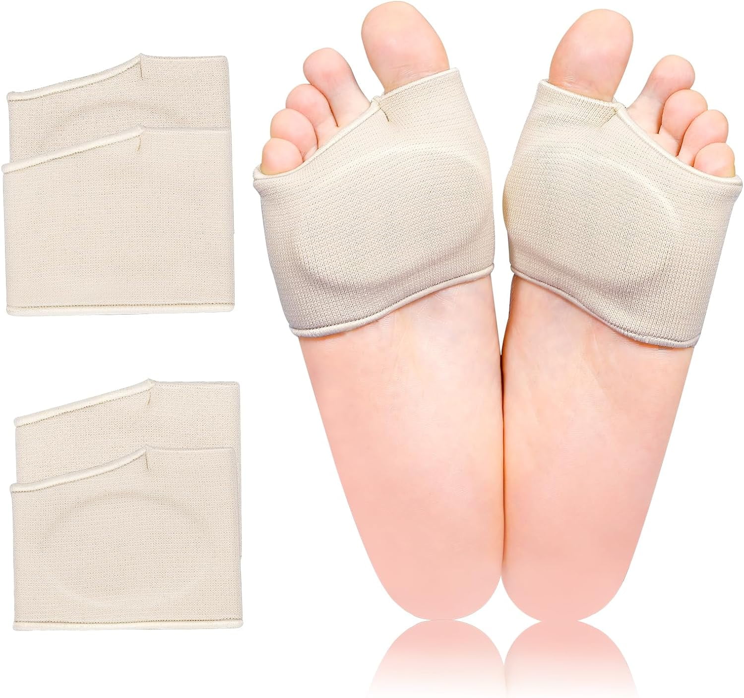 2 Pairs Metatarsal Pads with Gel Pad for Women and Men，Foot Pads Provides Relief for Morton's
