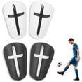 thumbnail image 1 of 2 Pairs Mini Shin Guards Soccer Kids 10-12, Cross Small Soccer Shin Guards for All Ages,3.9x2.3 Inch Protective Equipment Teenagers Adults Sports, 1 of 7