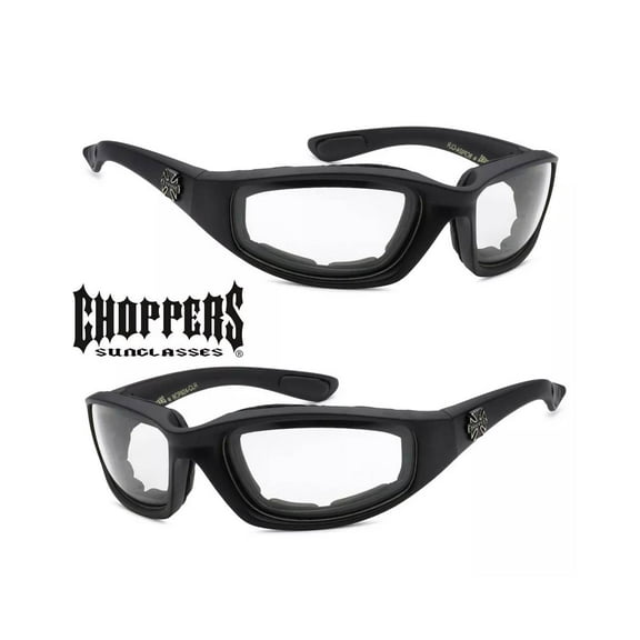 2 Pairs Motorcycle Sports Biker Riding Glasses Padded Wind Resistant Sunglasses