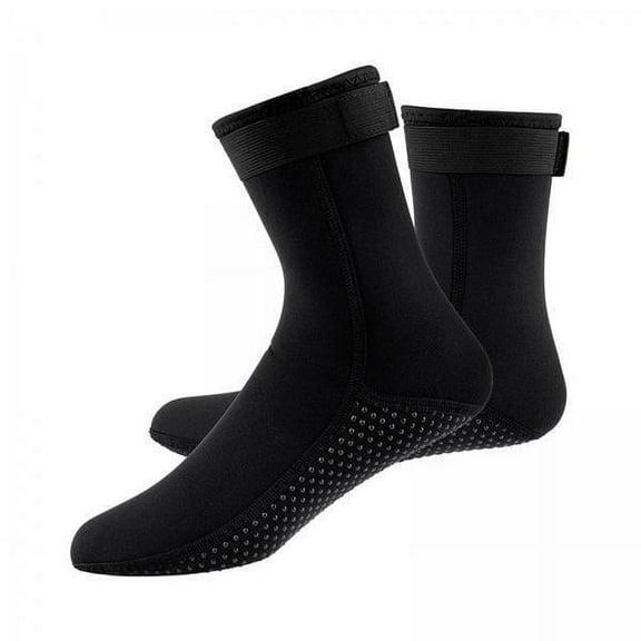 2 Pairs Neoprene Diving Scuba Boots 3mm Surfing Snorkeling Socks Black XL