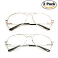thumbnail image 1 of 2 Pairs Newbee Fashion - Clear Aviator Fun Costume Eye Glasses Classic Vintage Fun Props Clear Lenses Frames, 1 of 1