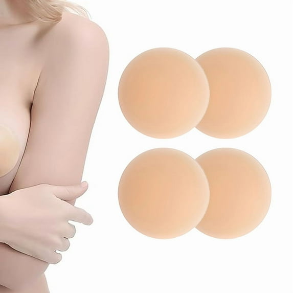 Adhesive Bra, Sticky Bra Strapless Invisible Push up Silicone Bras for Backless Dress with Pasties Nipple Covers