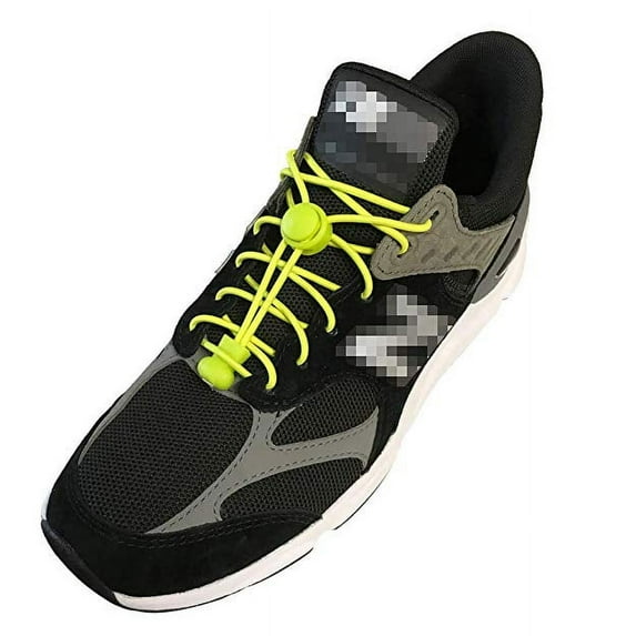 2 Pairs No Tie Elastic Lock Laces ShoeLaces Strings for Kids Adults Sneakers Canvas Jogging Running Sports