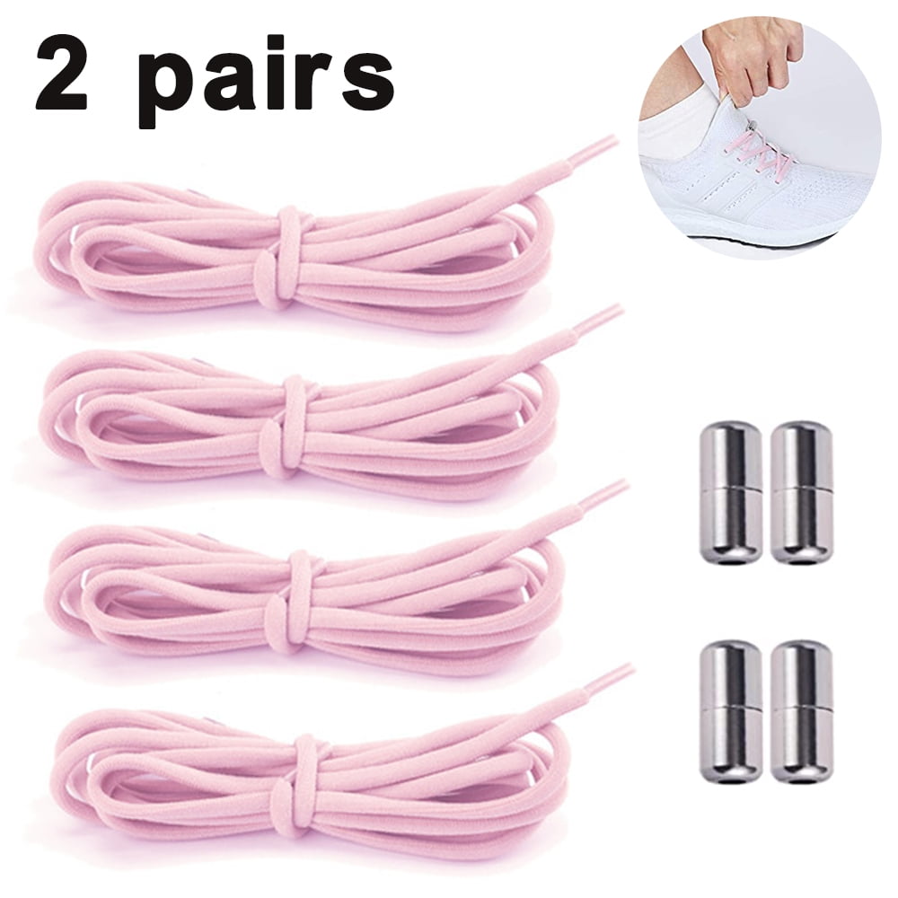 2 Pairs No Tie Elastic Shoe laces Shoelaces for Kids, Adults and