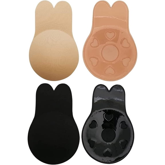 2 Pairs Nomorthan Invisible Lifting Bra, Strapless Sticky Bra, Breast Lift Strapless Backless Push Up Adhesive Bra