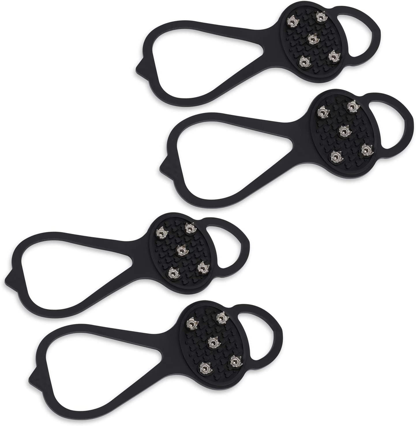 2 Pairs Non Slip Gripper Spike, Ice Grippers Traction Cleats Snow Shoe