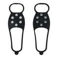 thumbnail image 1 of 2 Pairs Non Slip Gripper Spike Ice Traction Cleats Walk Traction Cleat Ice Snow Grips for Shoes, Boot with 6 Steel Studs Crampons, 1 of 5