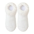 thumbnail image 1 of 2 Pairs Non Slip Socks for Women，Winter Warm Cozy Fuzzy Slipper Socks Soft Fluffy with Grips,White, 1 of 5