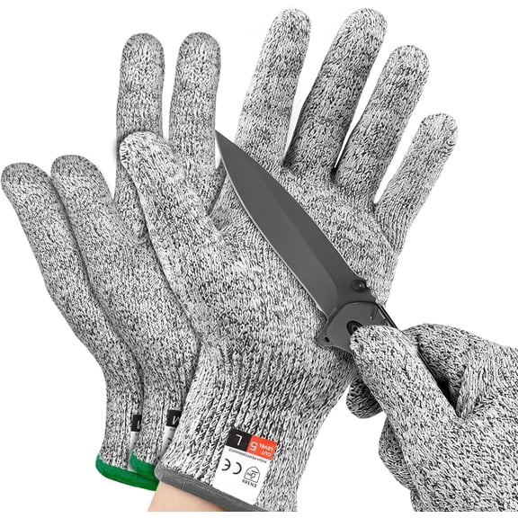2 Pairs Of Anti Cutting Gloves 5 Levels Of Protection Food Grade Anti Cutting Gloves Safety Anti Cutting Gloves