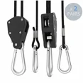 thumbnail image 1 of 2 Pairs Of Grow Light Rope Hanger Ratchet Reflector Hangers 150Lb 1/8", 1 of 6