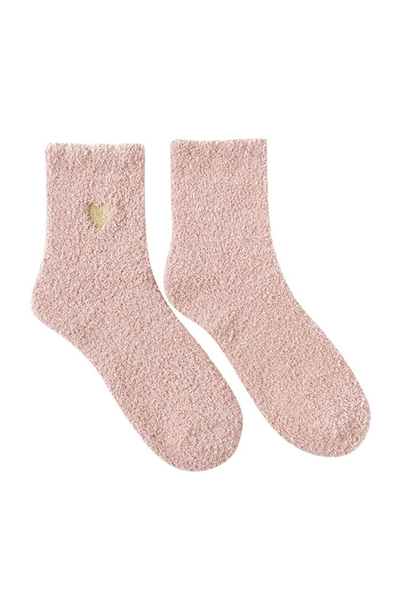 2 Pairs Of Women Casual Socks With Cute Print Pattern For Comfortable Soft And Warm Winter Wear