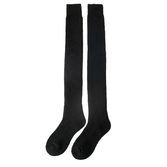 2 Pairs Of Wool Stockings Over The Knee Thickened Women's Winter Woolen Warm Women Stockings Autumn And Winter Woolen Coil High Stockings