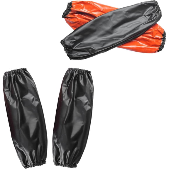 2 Pairs PVC Arm Sleeves Covers, Waterproof Oilproof Sleeves Protector, Protective Arm Oversleeves with Elastic Cuffs