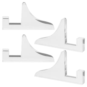 2 Pairs Photo Frame Stands and Phone Holders, Desktop Picture Frame Easel, Bookshelf Plate Display Stands for Home and Office