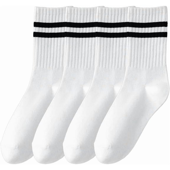 2 Pairs Pilates Grippy Socks 260x150x3mm Non Slip Long Socks for Sports Pure Barre Ballet Dance Workout White