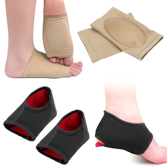 2 Pairs Plantar Fasciitis Support, Arch Support Socks With Gel Pads, Plantar Fasciitis Functional Socks For Neuropathy, Orthotic Flat Feet Arch Support, Foot Pain Relief Support Socks For Women & Men