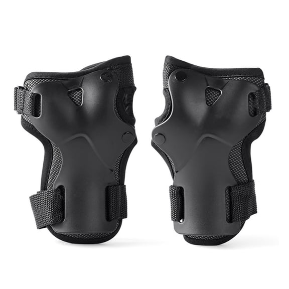 2 Pairs Of Protective Gloves, Adjustable Straps For Secure Fit, Breathable Material For Comfort, For Kids S Roller Skating Skateboarding Skiing Ice Skating - Black Size M