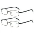 thumbnail image 1 of 2 Pairs Reading Glasses Blue Light Blocking Full Frame Metal Readers, 1 of 5
