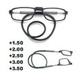 2 Pairs Reading Glasses Hanging Folding Front Click Connect