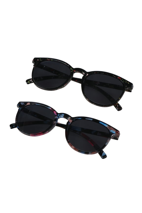 2 Pack Womens Sun Readers UV400 Protection Trendy Driving Reading Sunglasses (Pink+Floral, +2.75 Magnification)