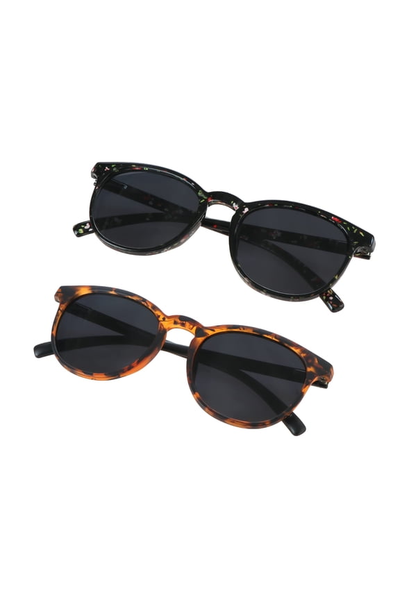 2 Pairs Reading Sunglasses with UV400 Protection Lens for Women,Trendy Driving Sun Glasses Shades (Tortoise+Floral, +1.00 Magnification)