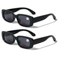thumbnail image 1 of 2 Pairs Rectangle Bifocal Sunglasses Reader for Women Retro Fashion Bold UV 400 Protection Outdoor Reading Glasses +2.75, 1 of 3