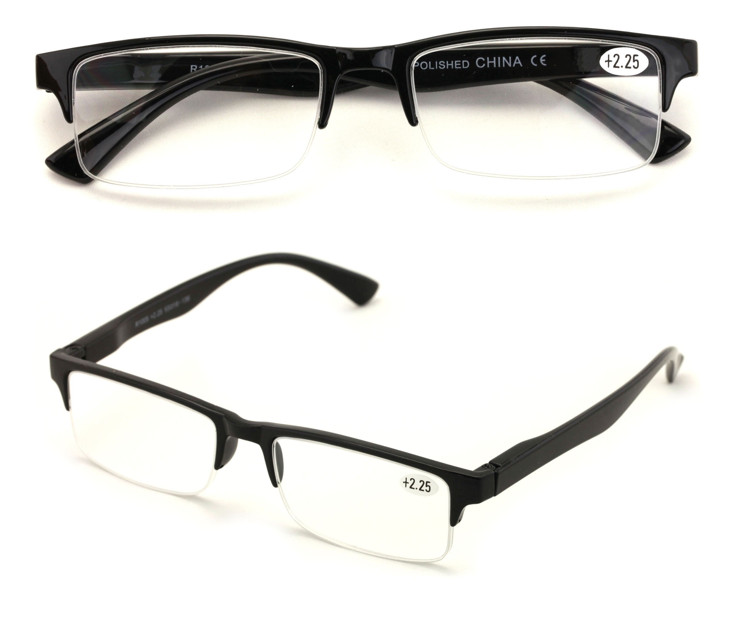2 Pairs Rectangular Half Rim Reading Glasses - Simple  display picture 1