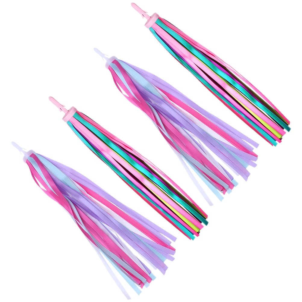 2 Pairs Ribbon Bike Streamers Kids Tricycle Tassel Decorations for