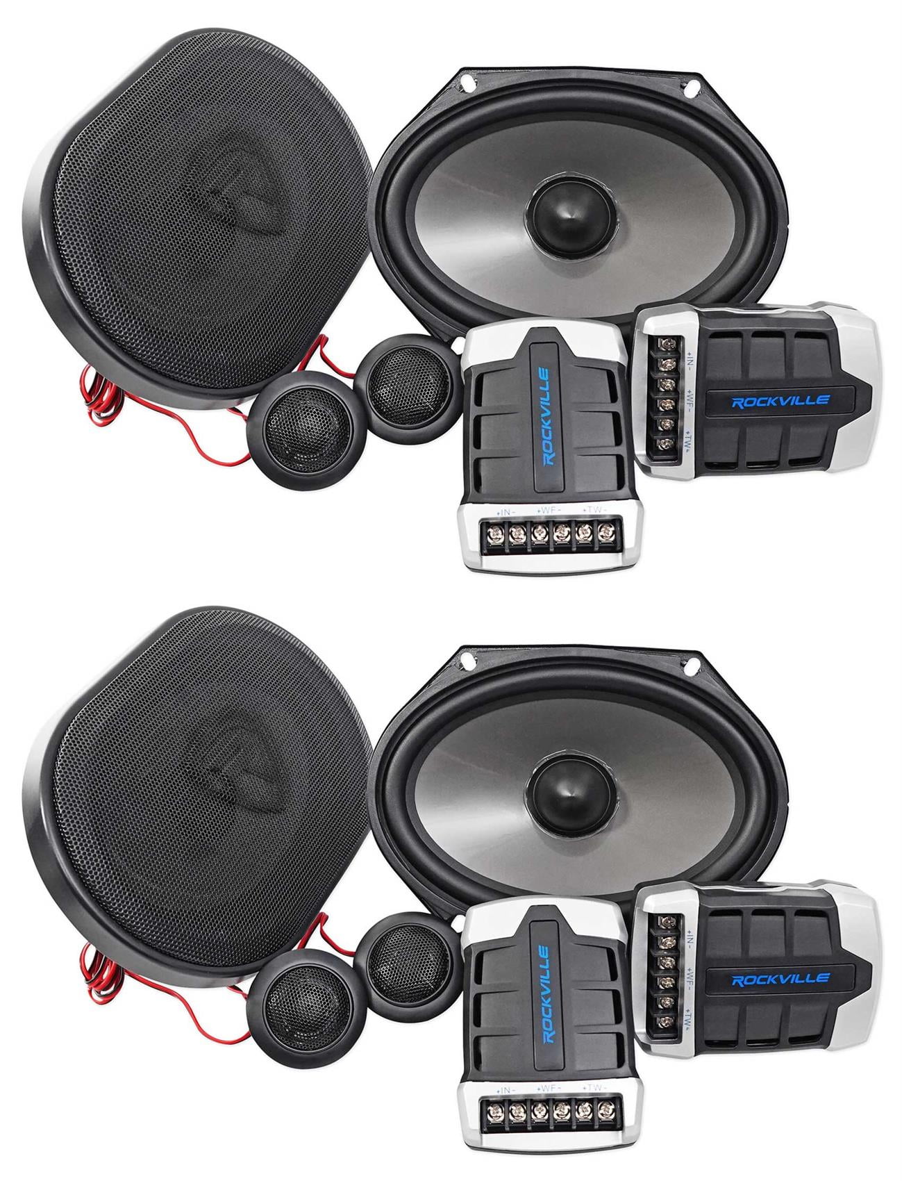 Pairs Rockville 6x8/5x7 Component Car Speakers 1800