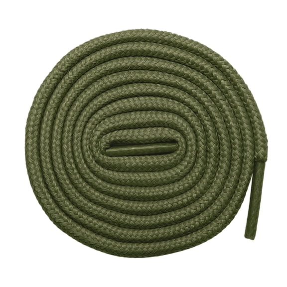 2 Pairs Round Athletic Shoelaces Replacement for Sneakers & Running Shoes 27"-72" Heavy Duty Polyester, Stay Tied, Assorted Colors Army Green,30 inch (76 cm)