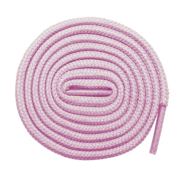 2 Pairs Round Athletic Shoelaces Replacement for Sneakers & Running Shoes 27"-72" Heavy Duty Polyester, Stay Tied, Assorted Colors Light Pink,27 inch (69 cm)