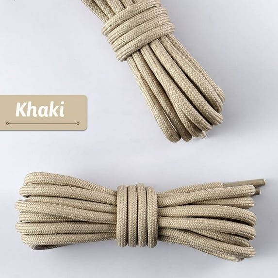 2 Pairs Round Boot Laces, 5.5MM Outdoor Work & Hiking Shoe Laces for Boots - 55.1" / 140cm