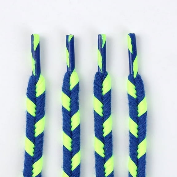 1 Pair Round Boot Laces 9mm Mixed Color Shoelaces for Boots, Work Boots & Hiking Shoes - 47 inch / 120CM