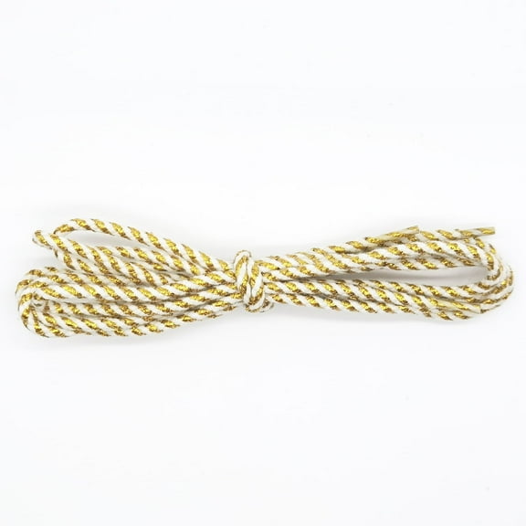 2 Pairs Round Boot Laces Retro Gold Wire Shoelaces for Boots, Work Boots & Hiking Shoes - 47 inch / 120CM
