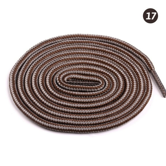 2 Pairs Round Dual Colored Striped Shoe Laces for Sneakers, 18 Colors Shoelaces for Sneakers, Athletic Shoelaces in 2 Different Lengths