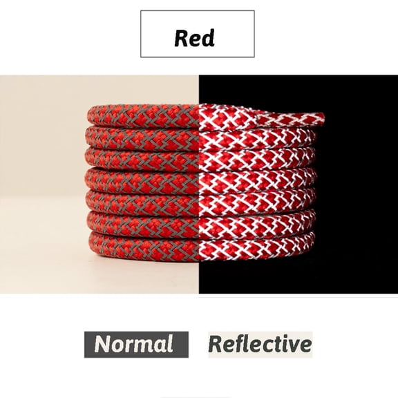 2 Pairs Round Shoe Laces Reflective Shoe Laces for Sneakers, Boots and Athletic Shoes, Shoe Strings, Boots, Work Boots & Hiking Shoes - 47 inch / 120CM