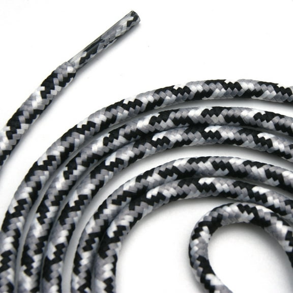 2 Pairs  Round Shoelaces Heavy Duty Boot Shoe Laces for Hiking Work Boots