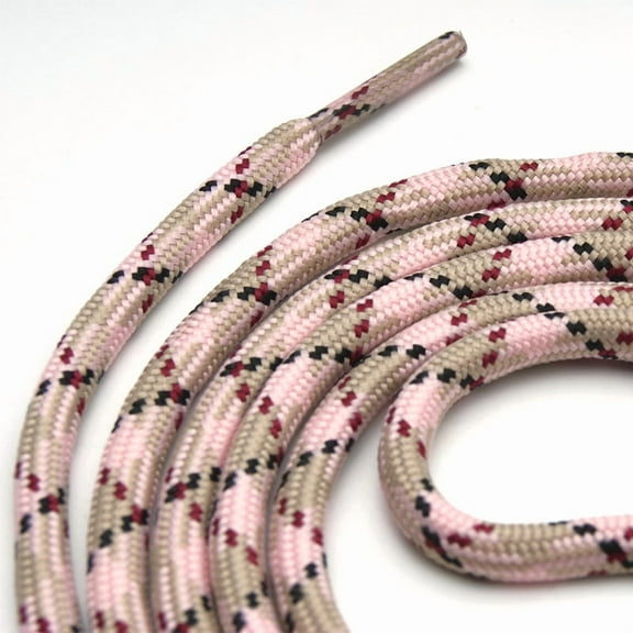 2 Pairs  Round Shoelaces Heavy Duty Boot Shoe Laces for Hiking Work Boots