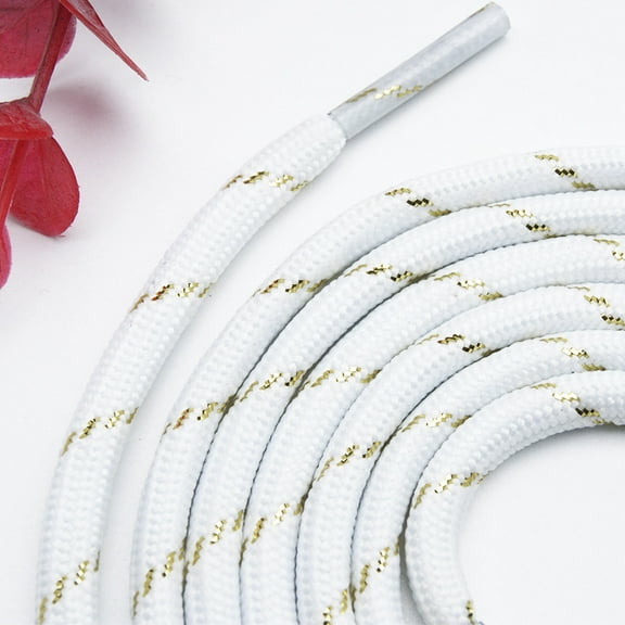 2 Pairs  Round Shoelaces Heavy Duty Boot Shoe Laces for Hiking Work Boots