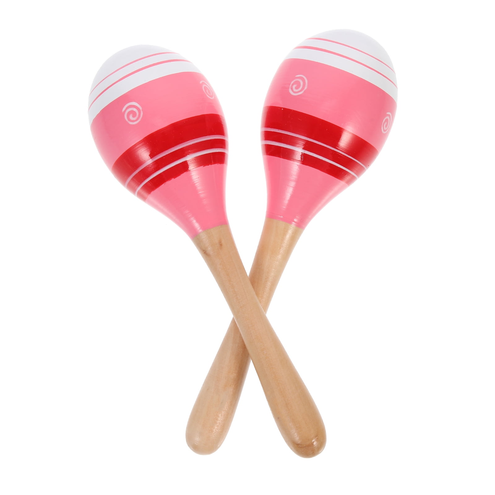 2 Pairs Salsa Rhythm Maracas Wooden Music Toys Latin Musical