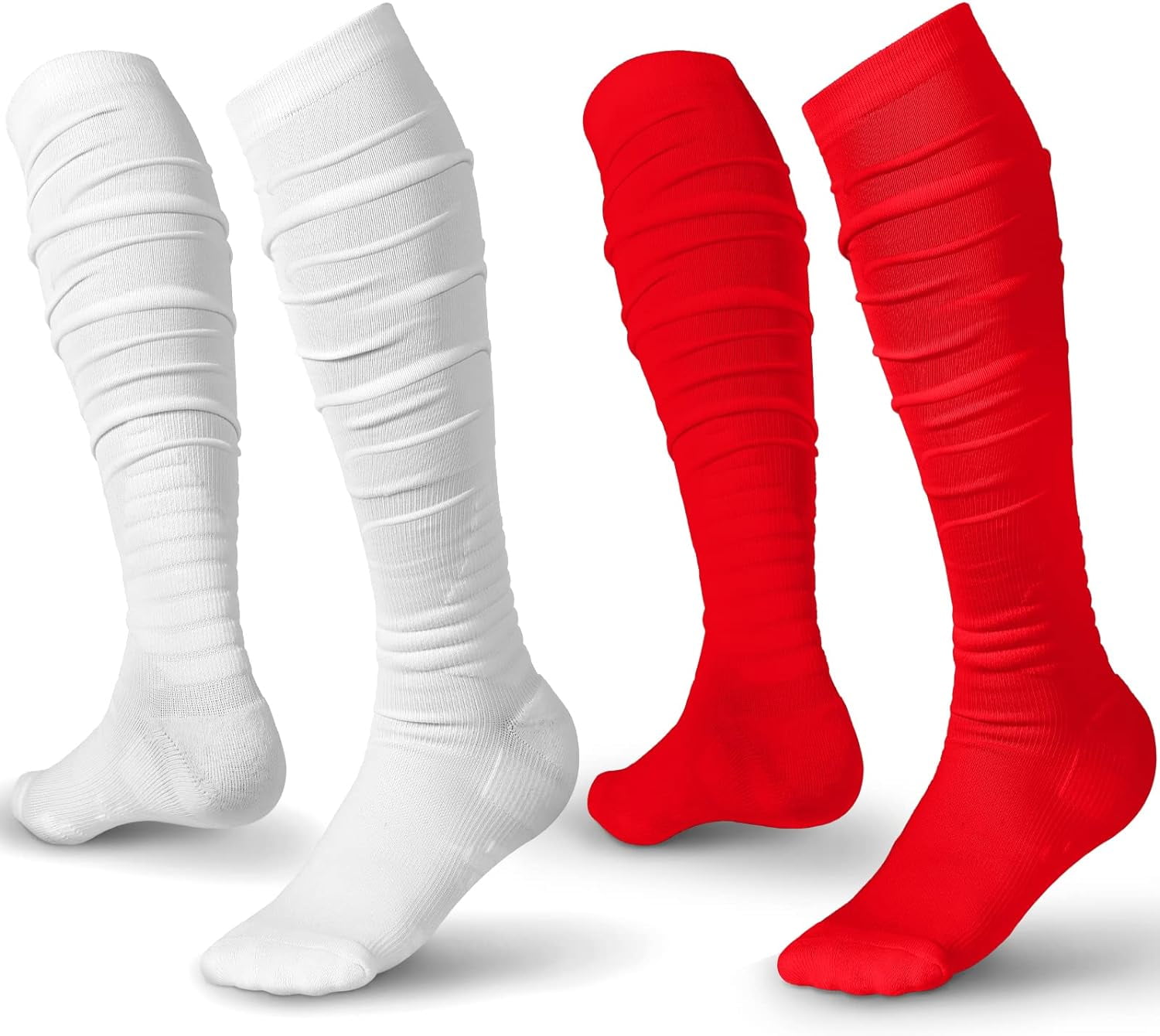 2 Pairs Scrunch Football Socks Non Slip Men Compression Sports Socks ...