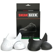 2 Pairs Shoe Crease Protector for Mens Shoes 8-12 Black and White Sneaker Crease Preventer Shoe Shield Crease Guard