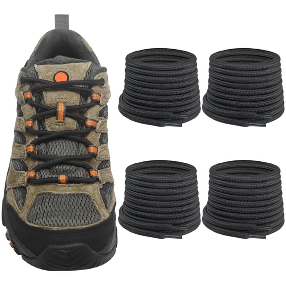 2 Pairs Shoelaces for Merrell Moab Boot, 5/32''(4mm) Boot Round Shoe Laces Strings Replacement for Hiking Shoes