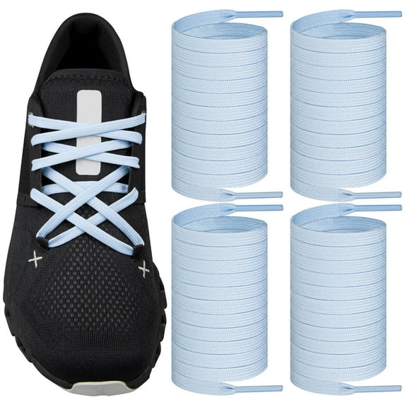 2 Pairs Shoelaces for On Cloud X3, X4, Running Replacement Flat Shoes Laces Strings(Color:Sky Blue,Size:47Inch)