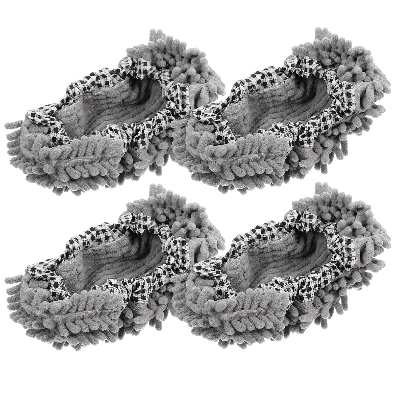 2 Pairs Shoes Cover for Mopping Sweeping Slippers Covers Tool Hair Man Chenille