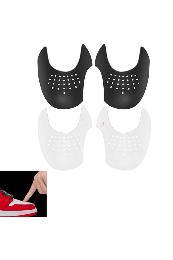 2 Pairs Shoes Crease Protector Toe Box, Prevent Sneaker Shoes Crease Protector for Men 8-12"