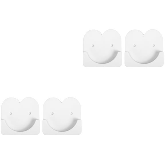 2 Pairs Shower Curtain Rod Hook Rods Adjustable Wall Mounted Clothes Rack Window White