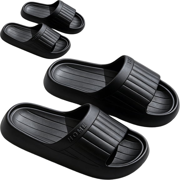 2 Pairs Shower Shoes for Men, Non Slip Home Slides, Quick-Dry Men's Shower Slippers for Gym, Pool, and Locker Room