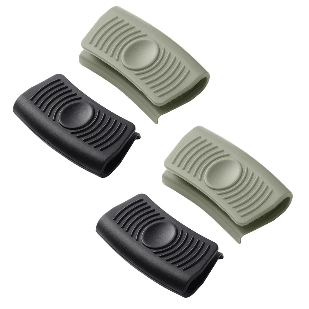 2 Pairs Silicone Hot Pan Handle Holder, Pot Holder Sleeve Cast Iron